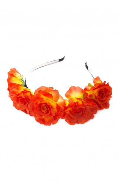 Red Rose Floral Headband