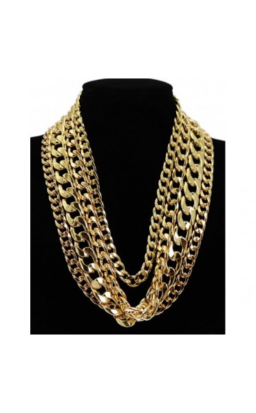 Cannes Multi Layer Gold Necklace
