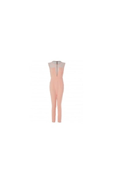In To Deep Nude Chiffon Jumpsuit