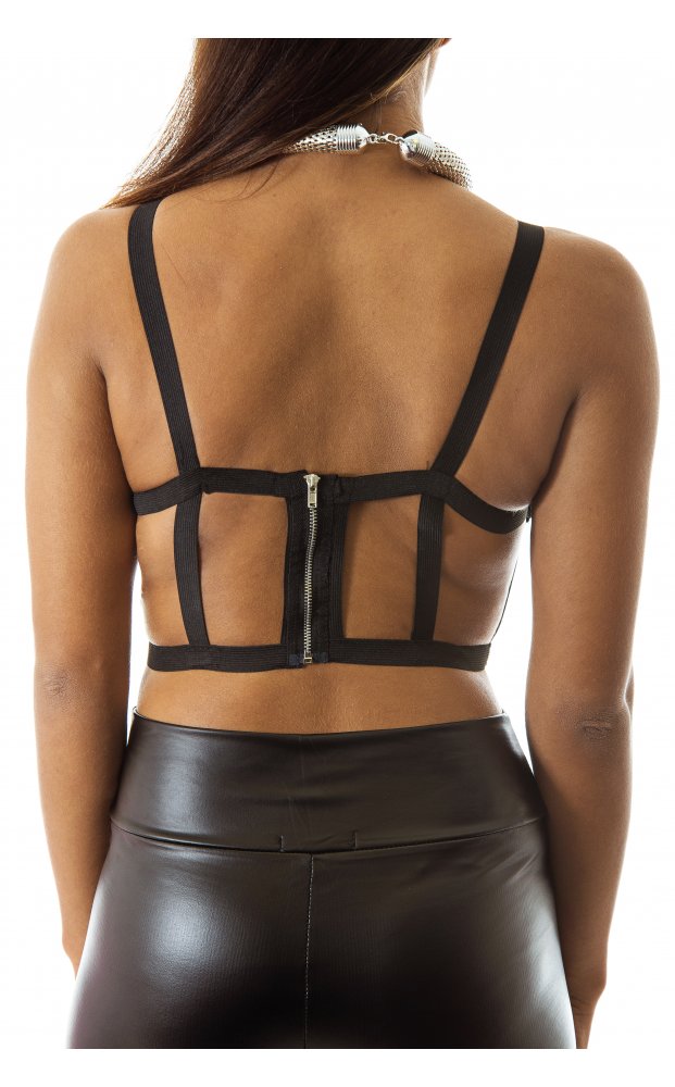 Limited Edition Black Caged Harness Top