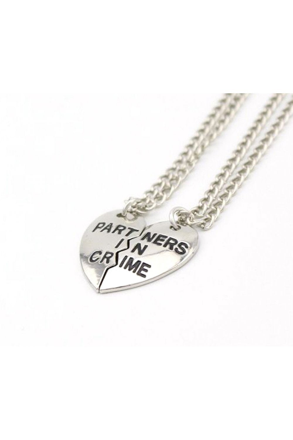 Partners In Crime Silver Friendship Necklaces