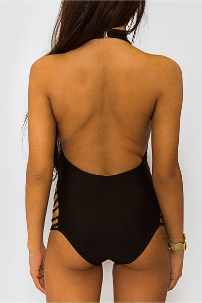Rio Black Backless Swimsuit