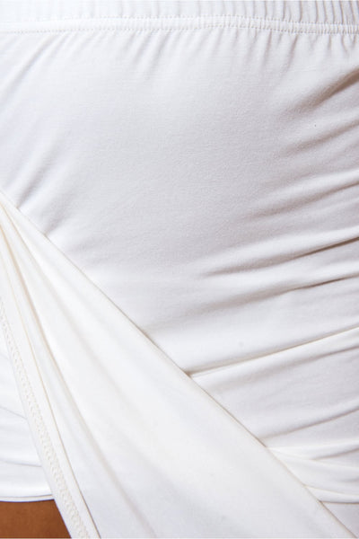 Asymmetrical White Skirt