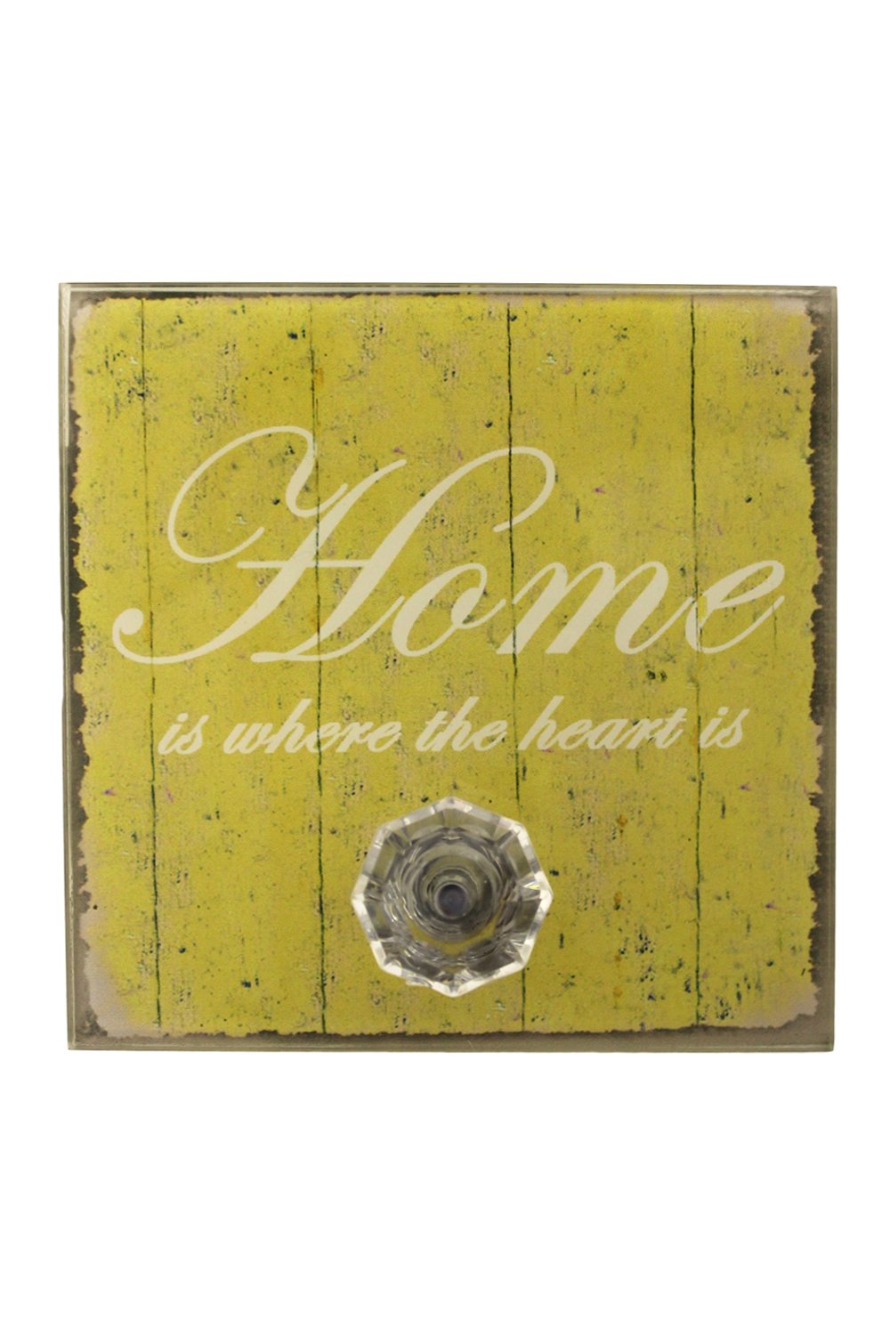 Yellow Home Quote Wall Plaque