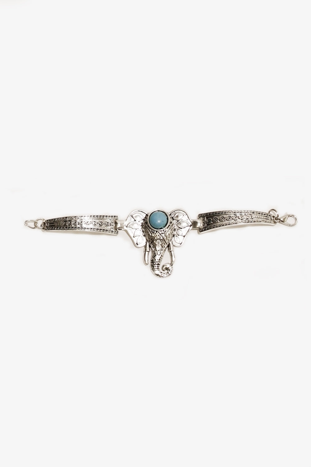 Bohemian Silver Elephant Bracelet