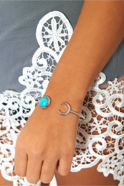 Bohemian Silver Moon Bracelet