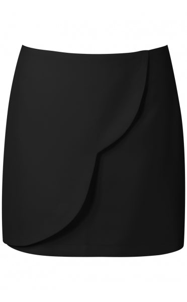 Flynne Black Scallop Edge Mini Skirt