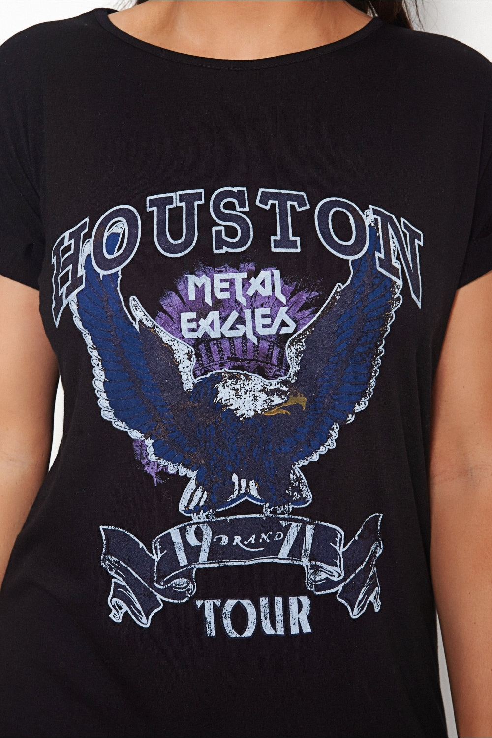 Houston Oversized Black T Shirt