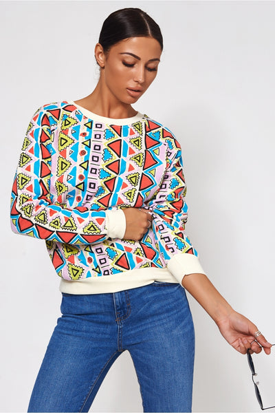 Aztec Print Sweatshirt