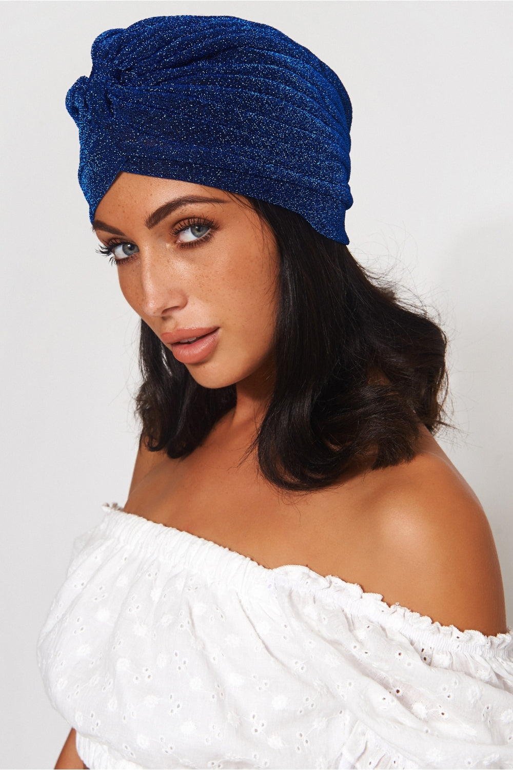 Blue Shimmer Twist Hat