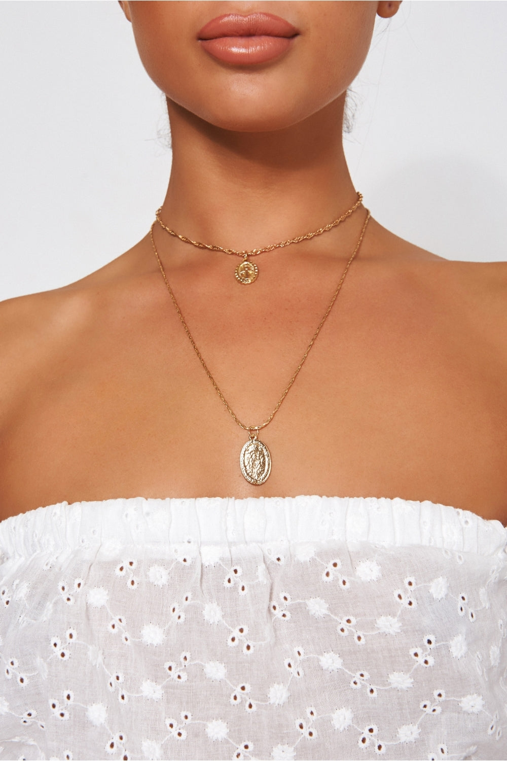 Gold Overlay Virgin Mary Necklace