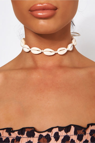 White Sea Shell Choker Necklace