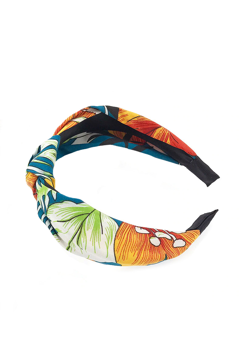 Orange Tropical Print Knot Headband