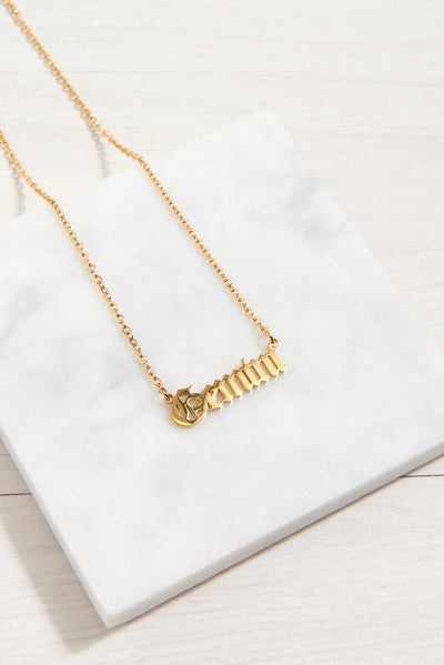 Gold Horoscope Star Sign Necklace