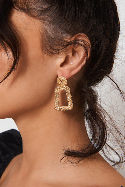 Nia Gold Statement Earrings