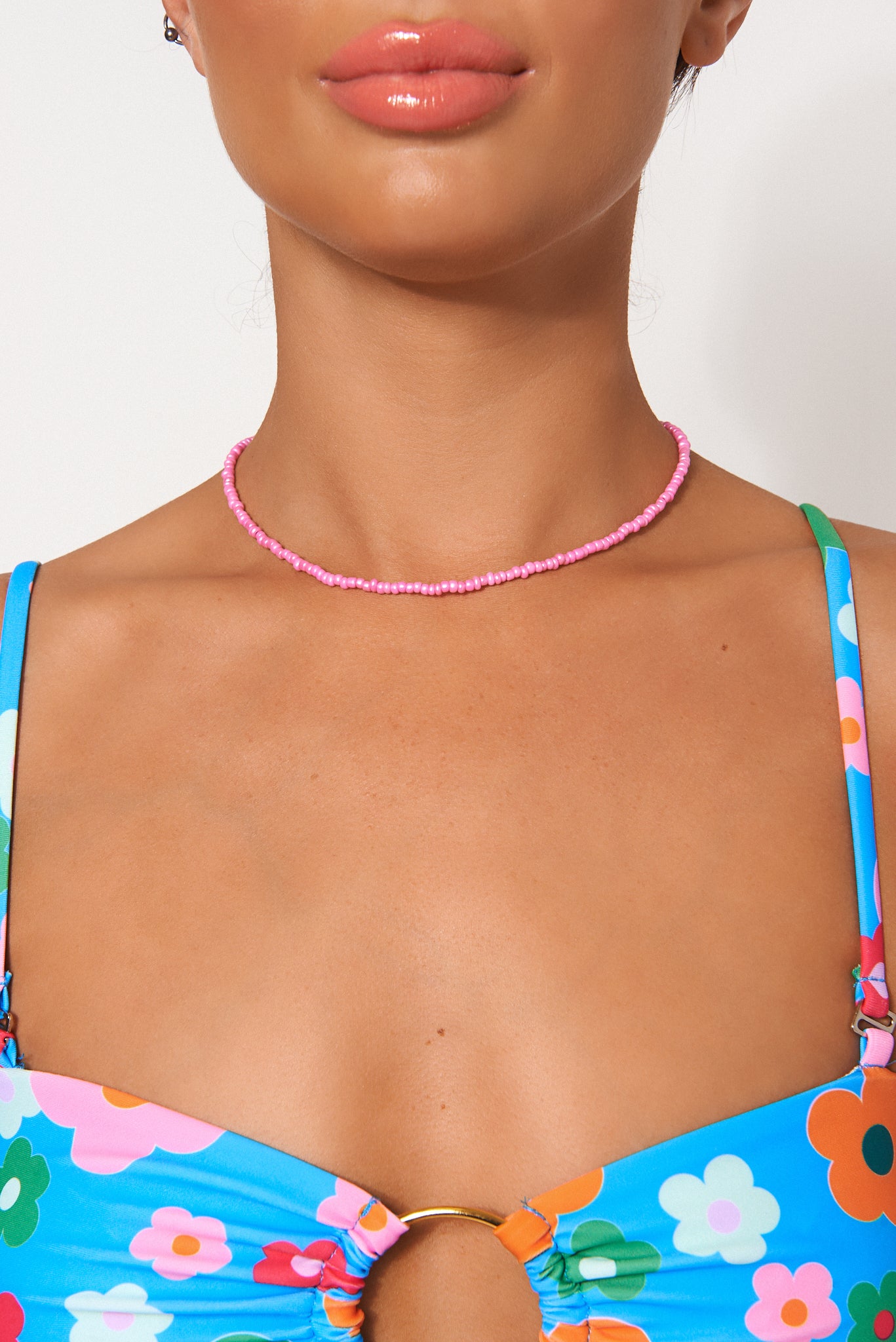 Shila Pink Beaded Necklace