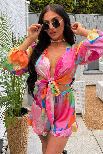 Phoebe Pink Tropical Co-ord