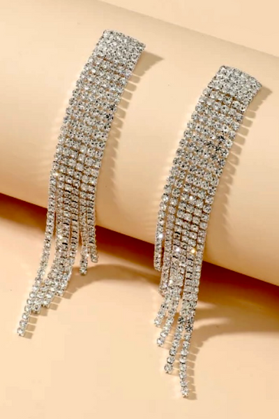 Gigi Silver Diamante Earrings